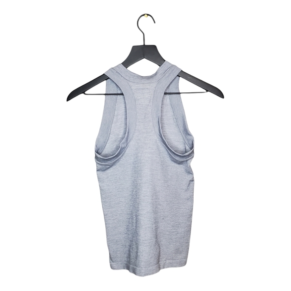 Athleta Renew Racerback Tank Women's Size Small Like New Light Grey Ribbed - Picture 3 of 12